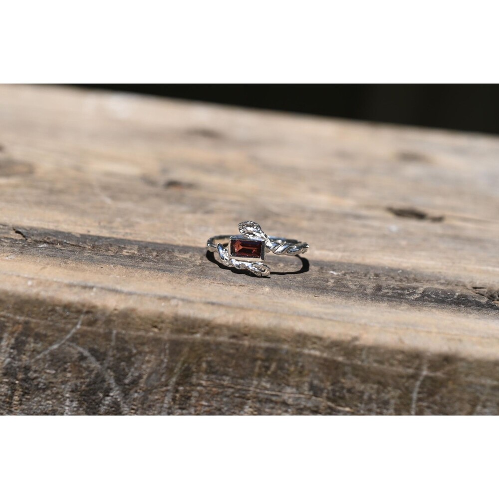 Ruby engagement ring size 6.5 in sterling silver
